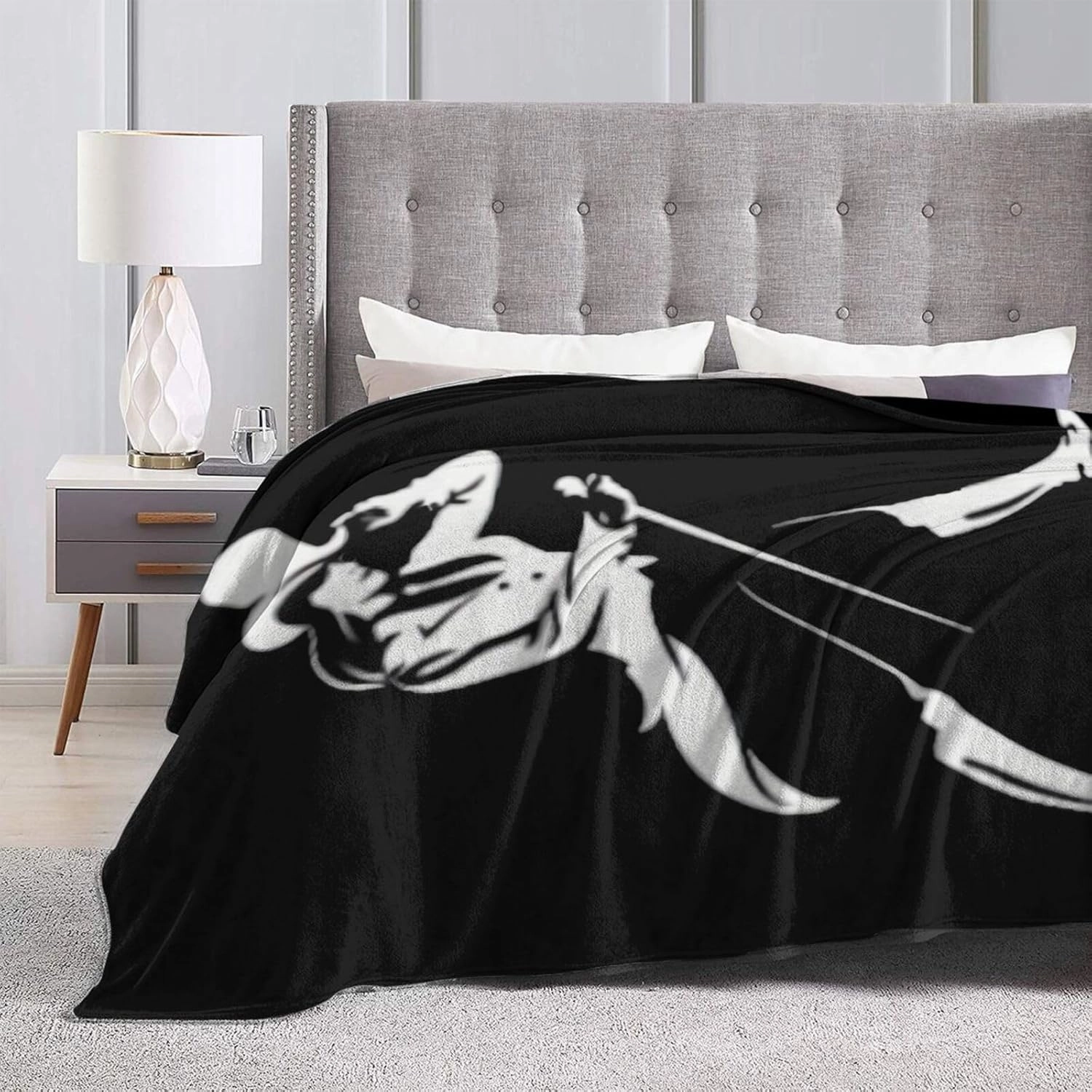 Johnnie Music and Walker Flannel Throw Blanket for Couch Bed Super Soft Air Conditioner Cozy Warm Blanket 80"x60"