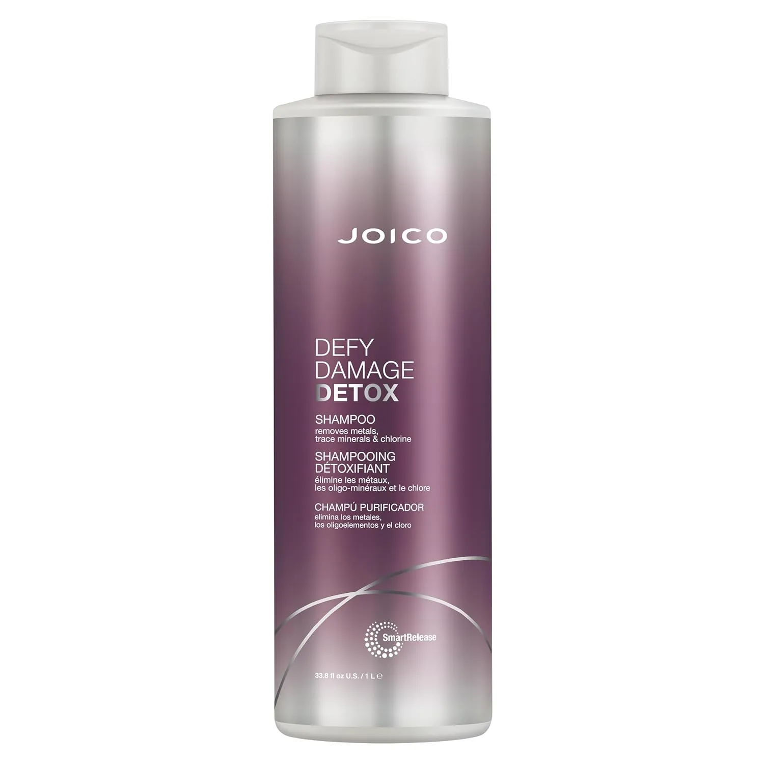 Joico Defy Damage Detox Shampoo | Removes Chlorine, Hard Water Residue, Product Buildup, Metals, & Trace Minerals | Strengthens Bonds & Preserves Hair Color | Vegan | Sulfate-Free