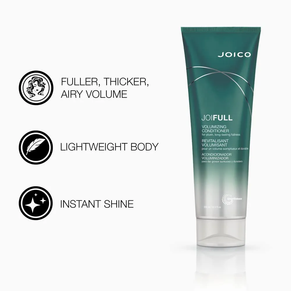 Joico JoiFULL Volumizing Conditioner | For Fine, Thin Hair | Add Instant Body | Long-Lasting Fullness | For Thicker Bouncier Hair | Boost Shine | With Lotus Flower & Bamboo Extract
