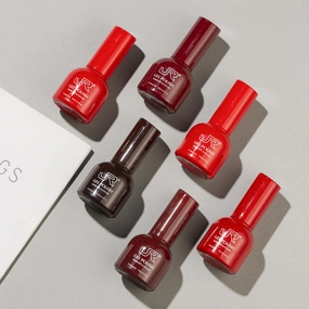 JR 6Pcs 15ml Gel Polish Set Colorful Collection Nail Polish Red Pink Green Brown Purple Soak off UV Gel polish Chip Resistant for Women (137G, 15ml)