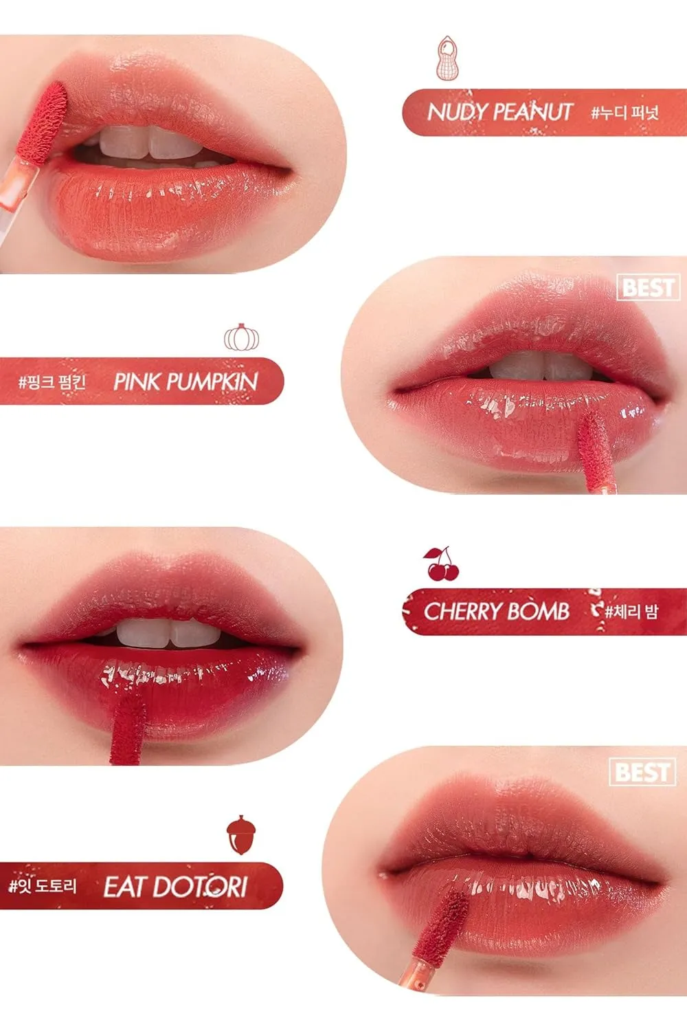 Juicy Lasting Tint 10 NUDY PEANUT - Long-lasting, MLBB, Clear & Natural Makeup, K-beauty Lips, 5.5g | 0.2 oz