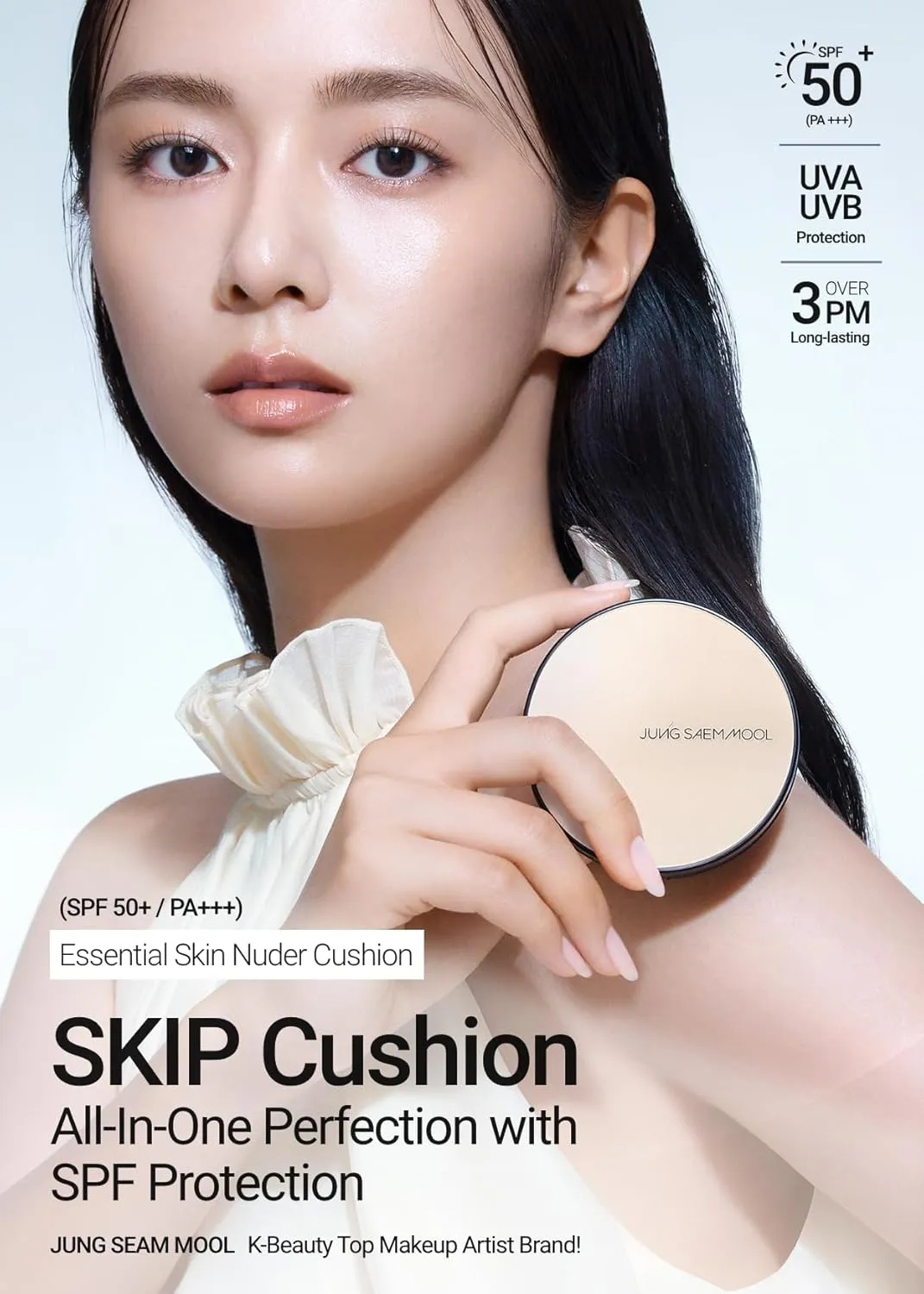 [JUNGSAEMMOOL OFFICIAL] Essential Skin Nuder Cushion (Medium Deep) | Refill Included | Natural Finish | Buildable Coverage | Makeup Artist Brand | Cream Foundation
