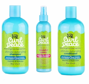 Just For Me Kids Curl Peace Hair Products Combo (SHAMPOO, CONDITIONER & WONDER SPRAY)