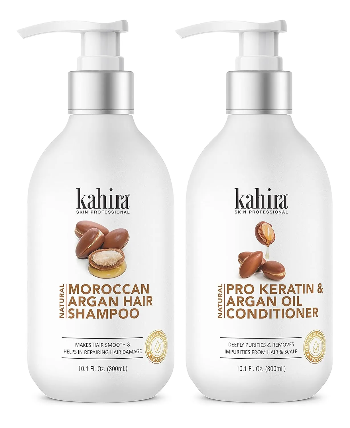 Kahira Natural PRO Keratin & Moroccan Argan oil Hair Shampoo   Conditioner Make Hair Smooth & Helps Repairing Hair damage��(2 Items in the set)