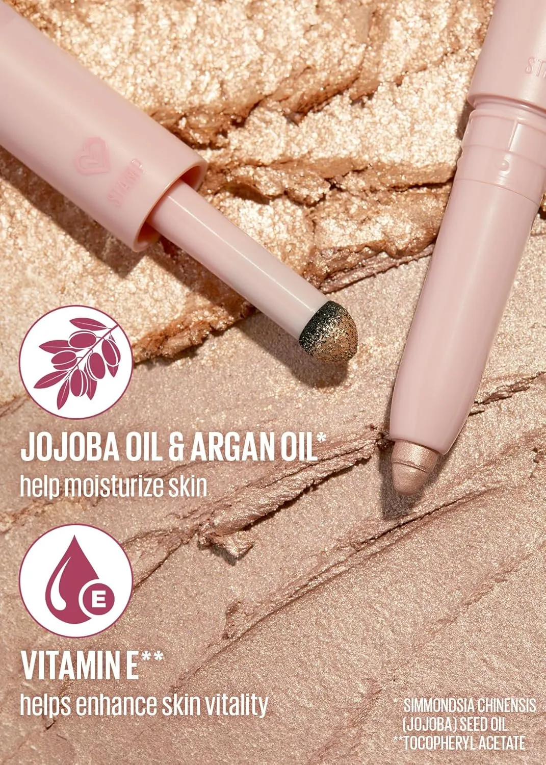 Kaja Eyeshadow - Wink Dazzle 06 Mocha Sparkle (Matte) | Glitter, Smudge Proof, Creamy Formula, Vegan, Cruelty-Free, Creamy, Blendable, High Pigmentation Shimmer Stick, Long Lasting, Waterproof