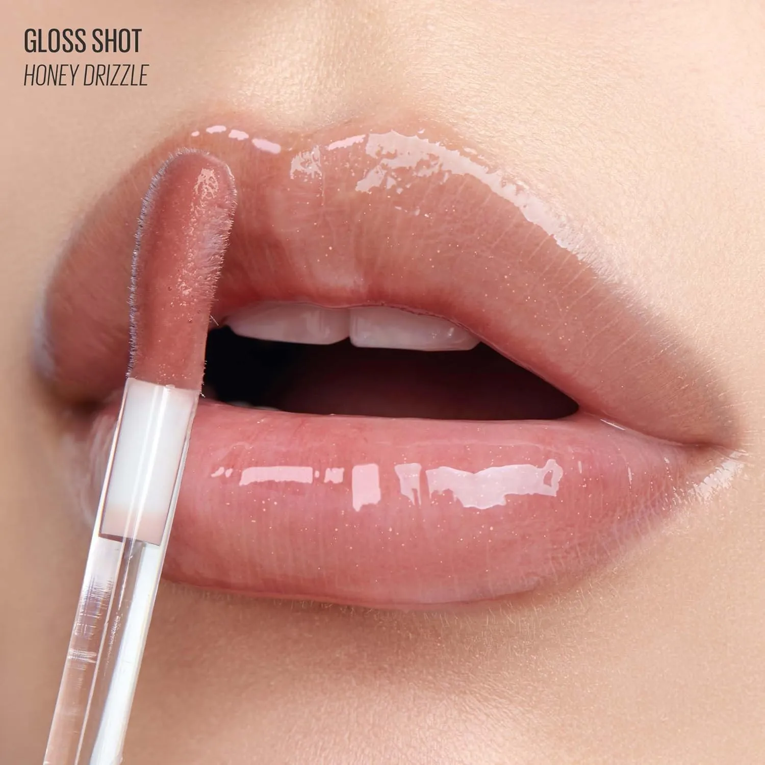 Kaja Lip Balm - Gloss Shot 03 Honey Drizzle | High Shine, Non-Sticky, with Jojoba Oil, Sheer, Hydrating, Juicy, Plumper Looking, Non-irritating, Shea Butter, Nourishing Treatment, 0.14 FL Oz