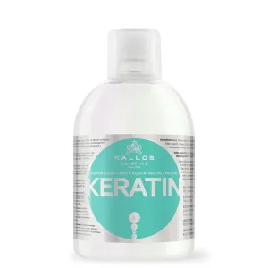 Kallos KJMN Shampoo With Keratin and Milk Protein for Dry, Damaged, and Color Treated Hair – Sulfate and Paraben Free – Nourishing Shampoo with Keratin for Frizz Control and Smoothing - 34 oz
