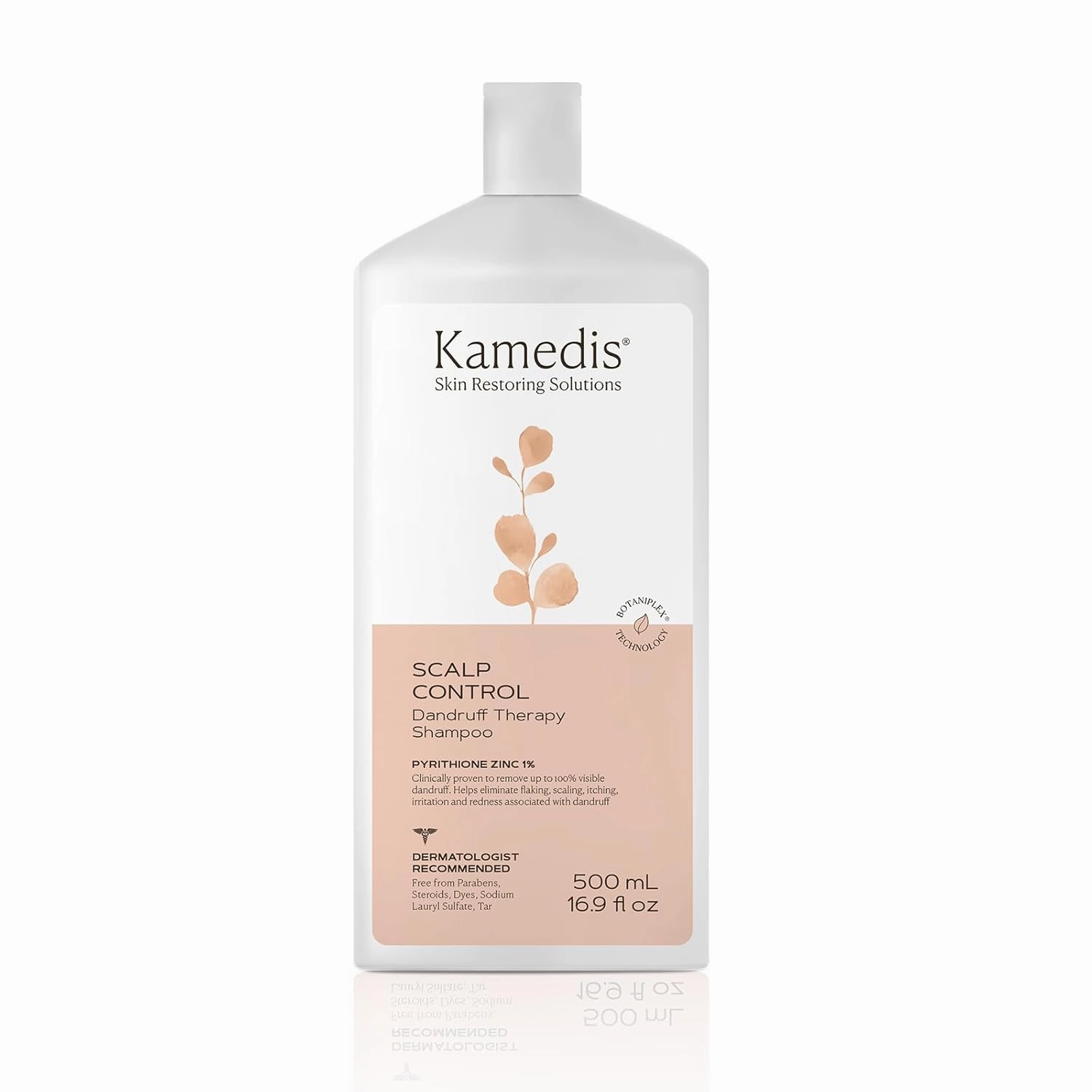 KAMEDIS Anti-Dandruff Therapy Shampoo. For Itchy, Flaky, Sensitive Scalp and Seborrheic Dermatitis. Contains 1% Zinc Pyrithione and Salicylic Acid. Hair & Head Remedy. Paraben Free. 16.9 Fl Oz.