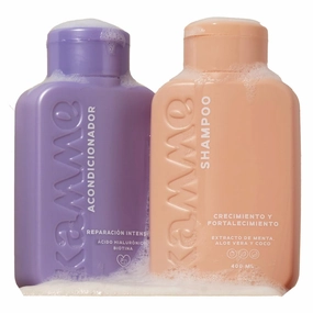 Kamme-Repairing and Hair Growth Set Shampoo Hyaluronic Acid Conditioner with Natural Extracts, Cruelty-Free, Sulfate-Free, Parabens-Free Formula (no gummies)
