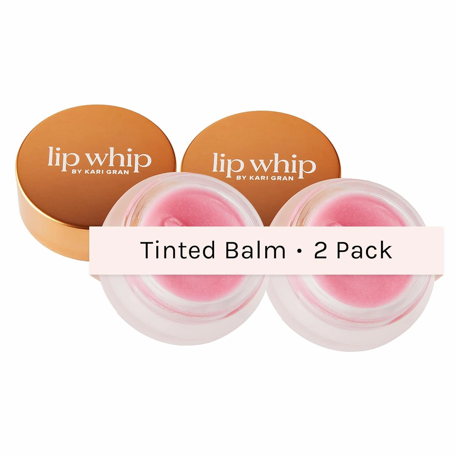 Kari Gran Lip Whip | Moisturizing Lip Balm with Organic Oils | Glossy Sheen   Peppermint | Rich Buttery Texture, Hydrates & Protects | Non-GMO, Organic Ingredients, 2 Pack (Tinted Peppermint)