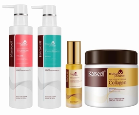 Karseell Volume Shampoo and Conditioner Set with Hair Mask Argan Oil Serum (4 Item)