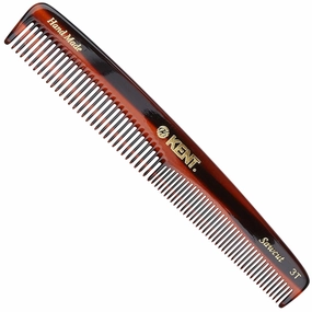 Kent 3T 6.5 Inch Double Tooth Dressing Comb, Fine and Wide Tooth Grooming Comb for Hair, Beard, Mustache, Coarse and Fine Styling for Men, Women, and Kids - Made in England