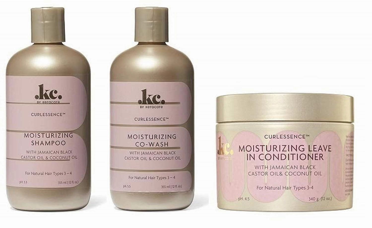 Keracare Curl-Essence Moisturizing Combo Set (COWASH&SHAMPOO&LEAVEIN)