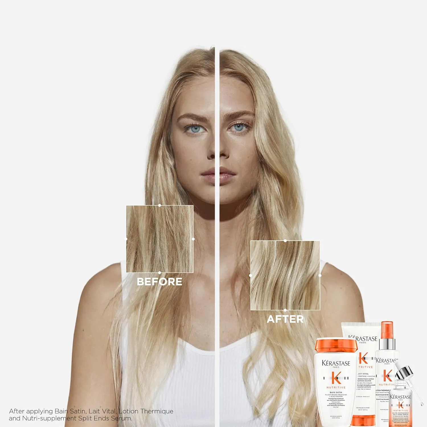Kerastase Nutritive Lait Vital Hydrating Conditioner | Adds Moisture, Shine, and Nourishment | Smoothing and Softening Deep Conditioner | With Niacinamide | For Fine to Medium Dry Hair