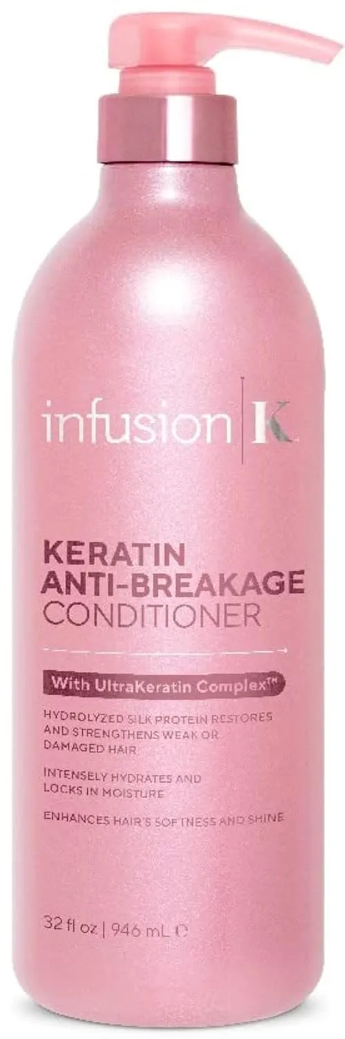 Keratin Anti-Breakage Conditioner with UltraKeratin Complex - Hydrates & Enhances Softness & Shine | Strengthens Weak & Damaged Hair | Color Safe | Paraben & Sulfate Free (32 oz)
