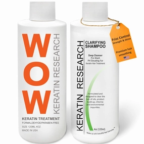 KERATIN RESEARCH Hair Conditioner, 4 fluid ounces - Brazilian Keratin Treatment for All Hair Types and Colors, Complex Blowout Formula, Moisturizing, Strengthening