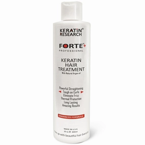 Keratin Research Keratin Forte Conditioner, 300ml, Unisex, Moroccan Argan Oil Enhanced Formula for Curly Hair