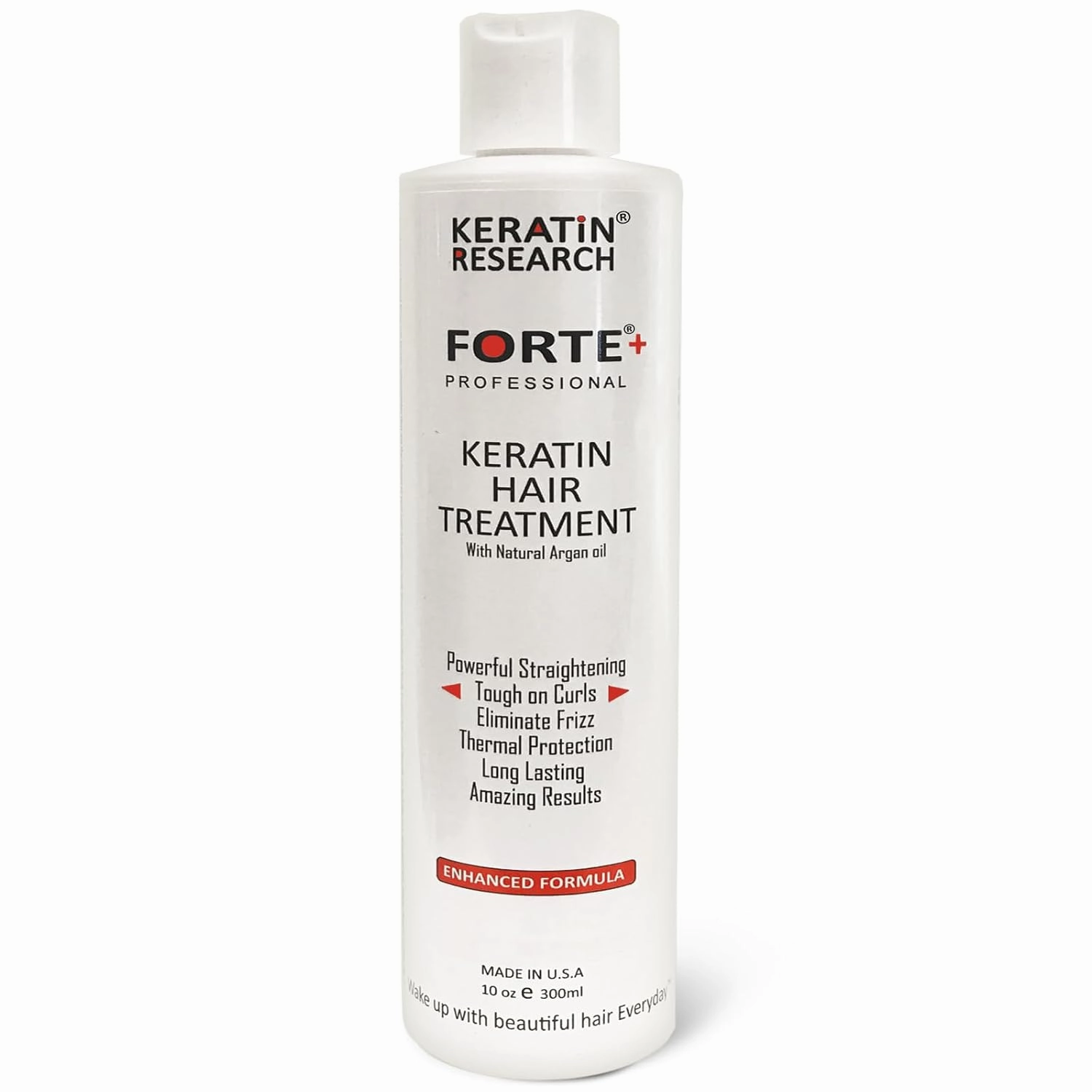 Keratin Research Keratin Forte Conditioner, 300ml, Unisex, Moroccan Argan Oil Enhanced Formula for Curly Hair