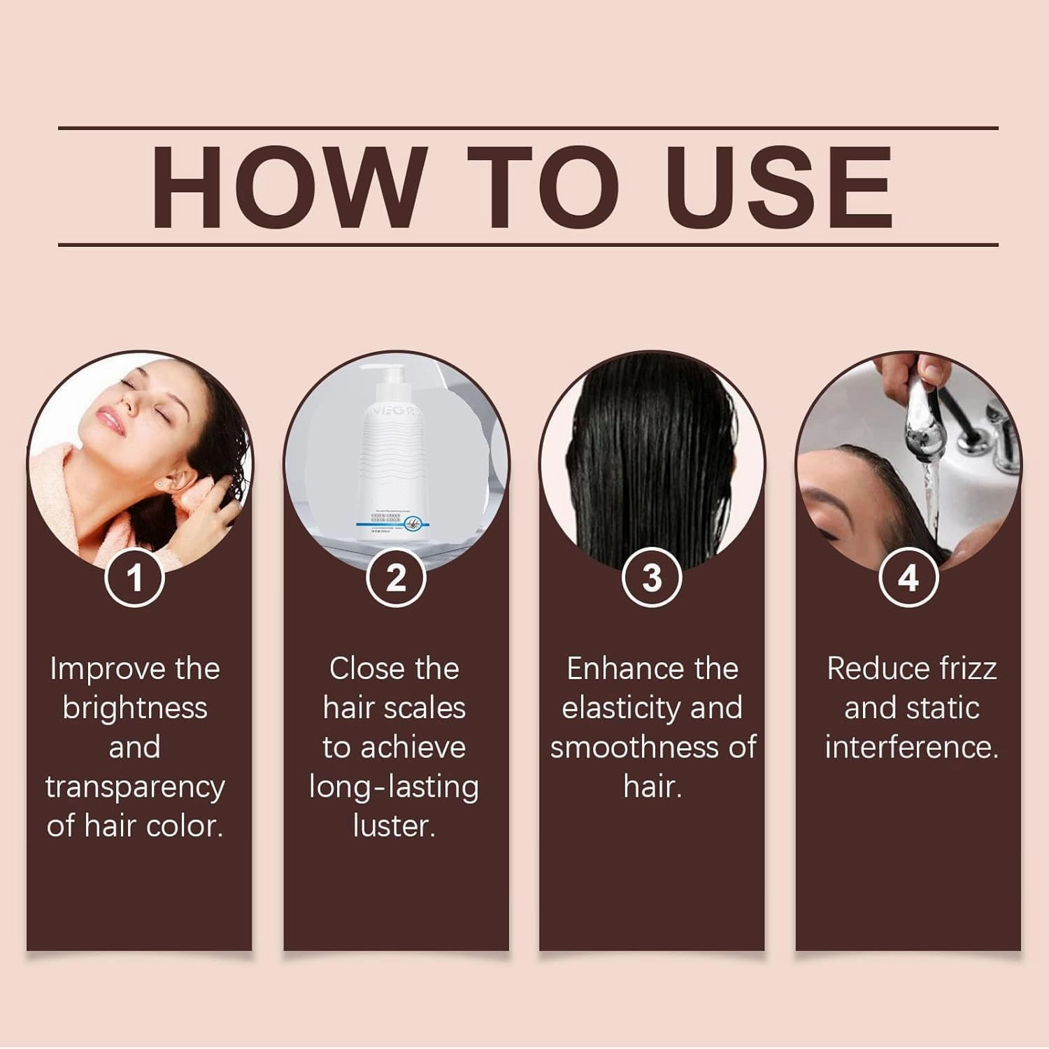 Keratin Revitalizing Cream, 300ml Keratin Hair Treatment Straightening, Keratin Hair Mask for Dry Damaged Hair, Frizzy Hair, Hair Smoothing Leave-In Conditioner (1PCS, 300ml/pcs)