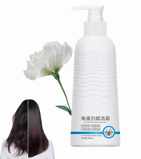 Keratin Revitalizing Cream - Keratin Enrichment Cream, UNEGRS Revitalizing Rejuvenate Hair, Boost Awakening Hair, Smoothing Leave-In Conditioner for Women