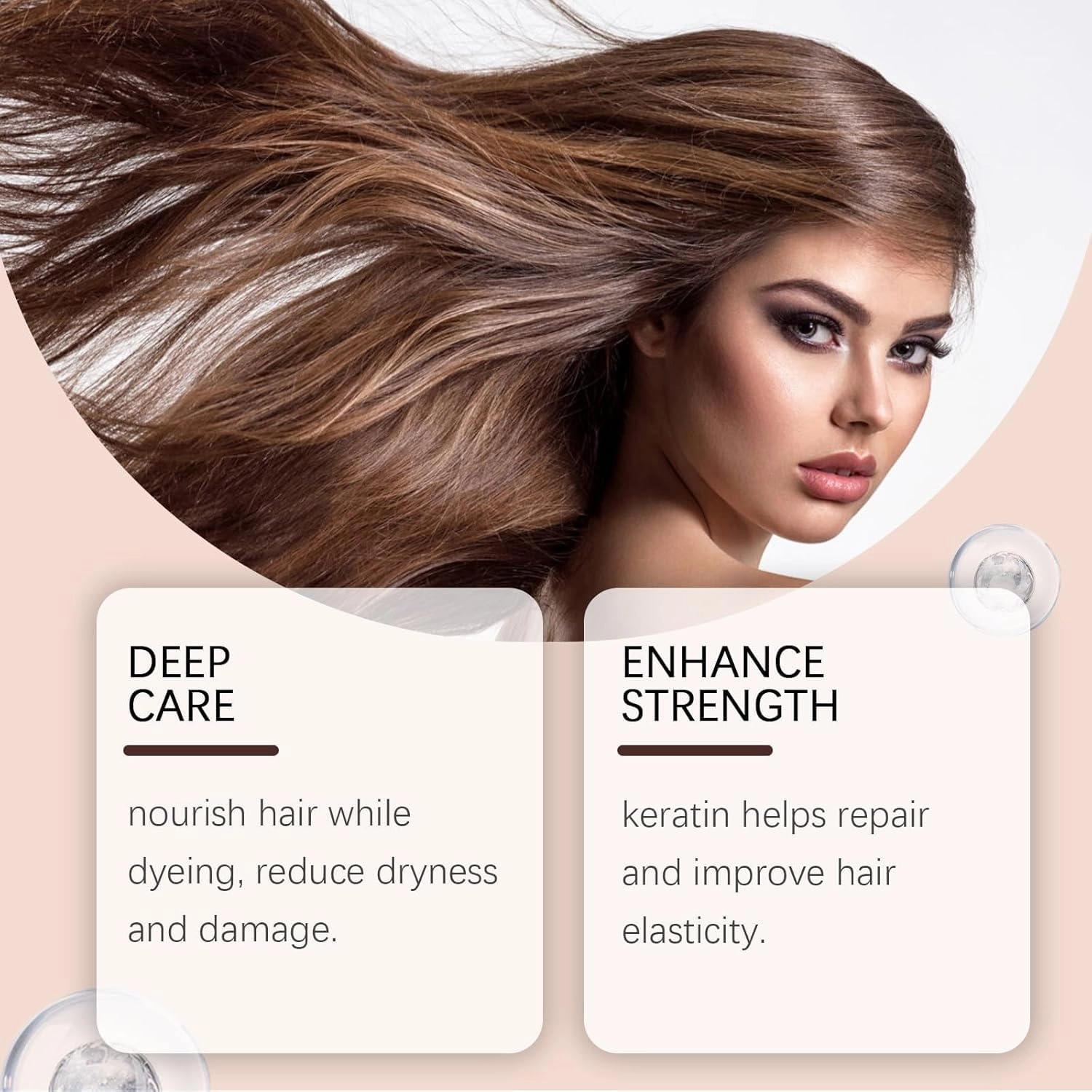 Keratin Revitalizing Cream, keratin hair treatment straightening, Keratin Enrichment Cream, Hair Smoothing Moisture Deep Conditioner (1Pcs)
