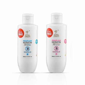 Keratin Shampoo and Conditioner combo 250ml each (Pack of 2) | Professional Smoother-Shinier Damage free Hair | Deep nourishment | Controls Frizz | Sulphate & Paraben Free |