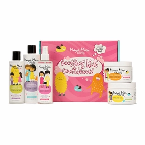 Kids All-in-One Essential Hair Set | 2 in 1 Kids Shampoo and Conditioner, Curl Cream, Leave-in Conditioner, Hair Gel, & Detangler Spray - 5 Piece Set Haircare
