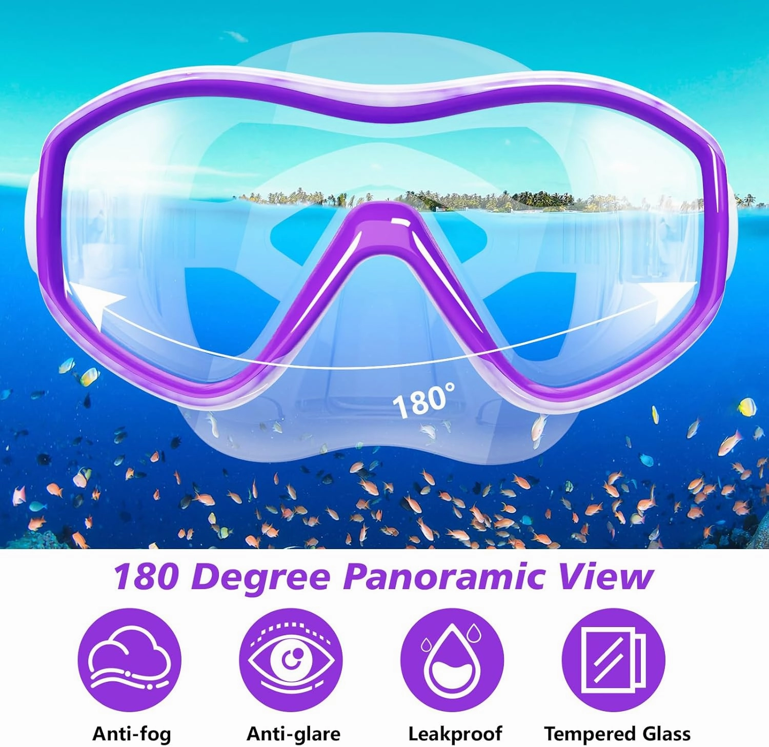 Kids Snorkel Set for Age 5-15 Dry Top Snorkeling Gear for Kids, Diving Mask and Snorkel Set Swimming Goggles with Nose Cover for Kids Youth Boys Girls Junior