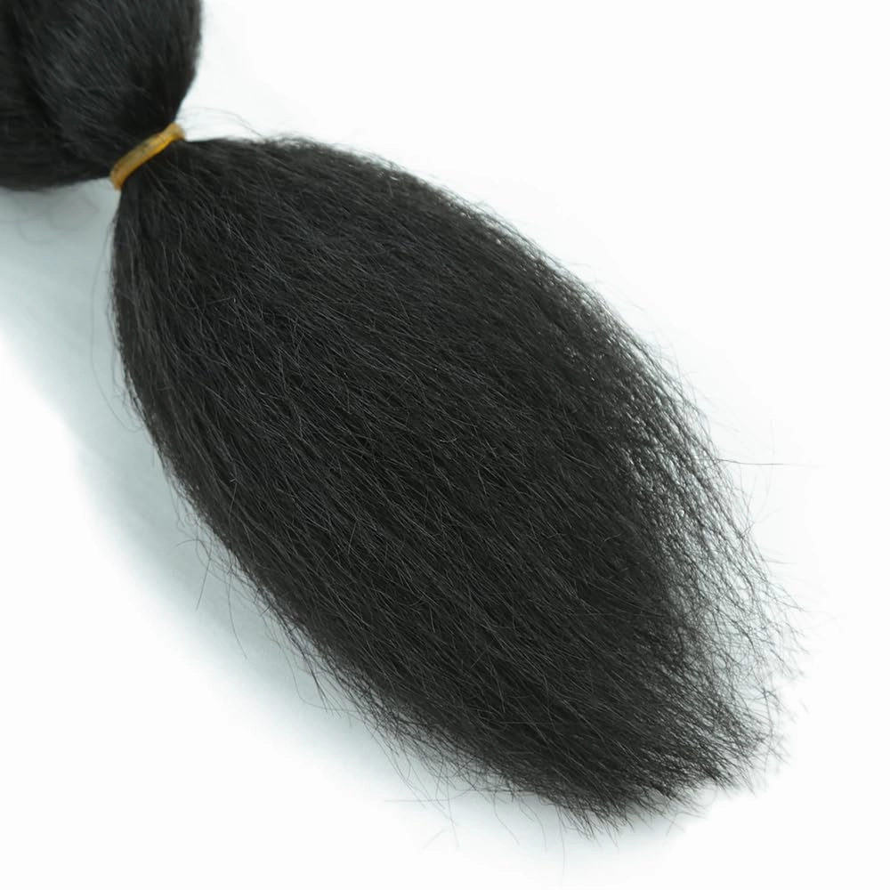 Kinky straight Vixen Crochet Bundles crochet hair16inch Natural Black Yaki Premium Synthetic Fibers for black women Hair Extension (3, 1B)