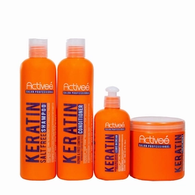 Kit Activeé Keratin | Repairing technology Shampoo, Conditioner, Leave In Cream & Treatment