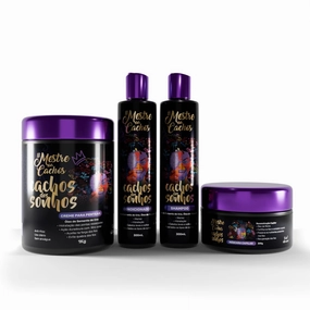 Kit Cachos Dos Sonhos 3x300ml   1kg Mestre Dos Cachos/Linha Cachos Dos Sonhos
