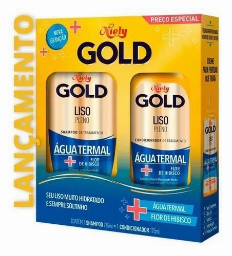 Kit Niely Gold Shampoo E Conditioner Flat Full - Niely Gold