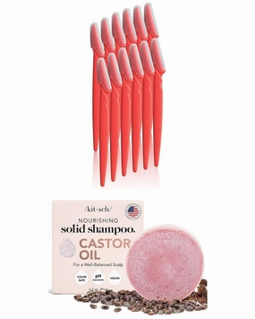 Kitsch Dermaplaning Tool & Castor Oil Shampoo Bar with Discount