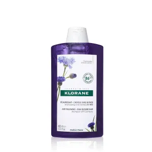 Klorane Shampoo with Centaury - Brightens Blonde, Platinum, Silver, Gray or White Hair - Neutralizes Unwanted Yellow, Brassy, and Copper Tones - Paraben, Silicone and Sulfate-Free