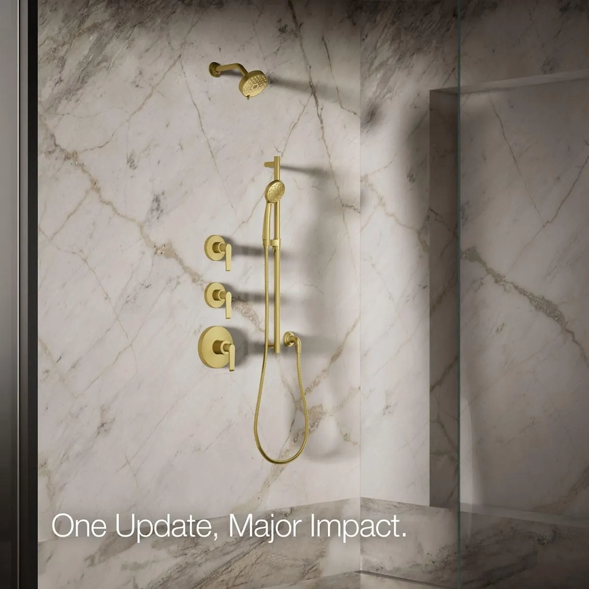 Kohler 72419-Y-2MB Awaken G110 Multifunction SHOWERHEAD, Vibrant Brushed Moderne Brass