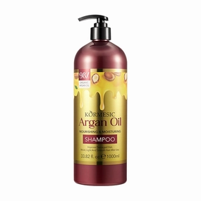 KORMESIC Argan Oil Shampoo & Conditioner Set - Nourish Hair with Prickly Moroccan Argan, Hydrate with Macadamia Seed Oil, Tame Frizz & Seal Split Ends (shampoo1000ml)