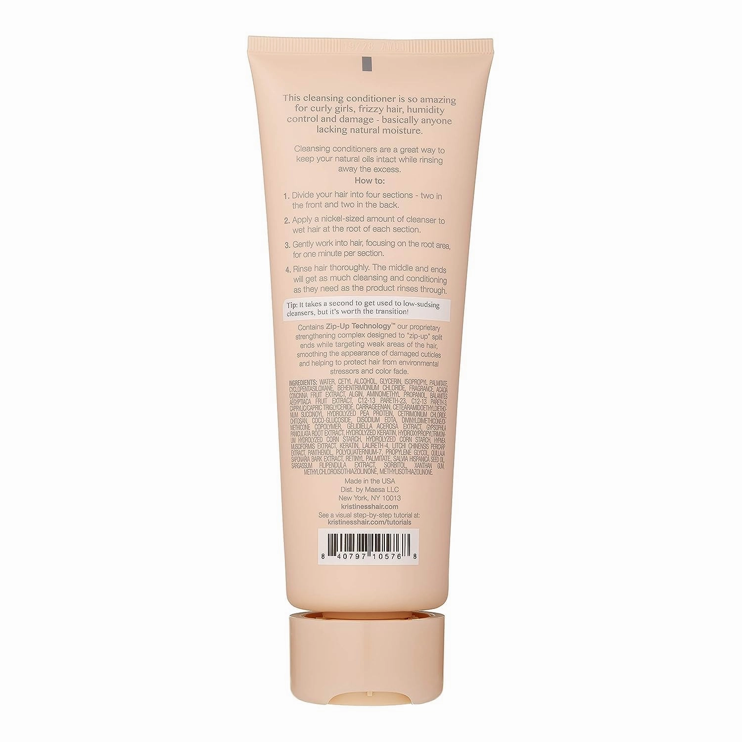 Kristin Ess 8.45 fl oz Moisturizing Cleansing Conditioner for Curly Hair, Frizz Management, Pack of 4