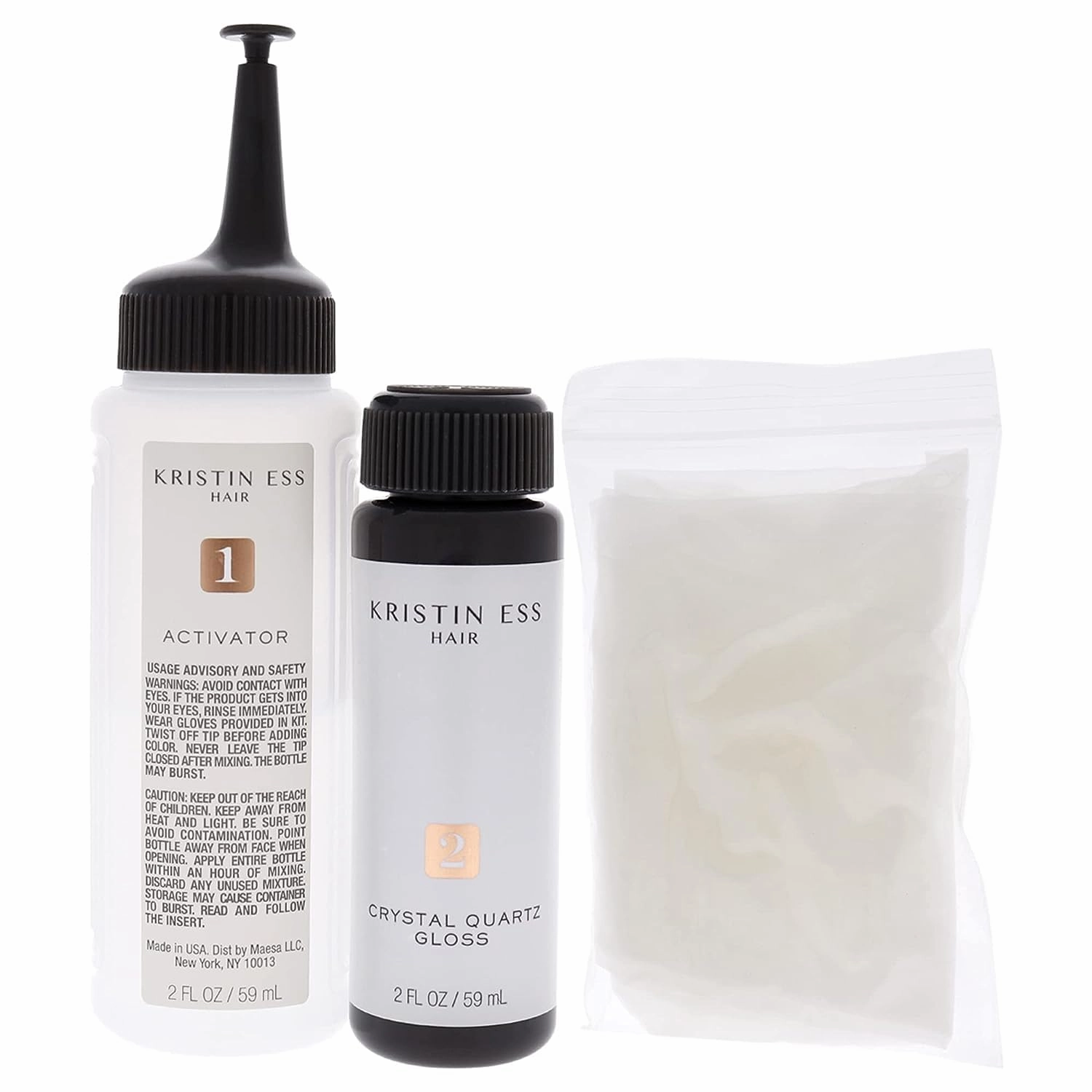 Kristin Ess - The Signature Hair Gloss - Shine Boosting, Deep Conditioning Crystal Quartz: Colorless and Pigment Free (Pack of 2)