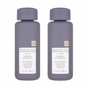 Kristin Ess Hair The One Purple Shampoo, Toning for Blonde Hair, Neutralizes Brass   Yellow Tones, Sulfate, Silicone and Paraben Free, 10 Fl Oz (Pack of 3)