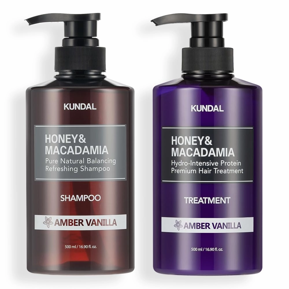 Kundal Premium Hair Care Special Set, Shampoo & Treatment, 16.9 fl oz (500 ml), #Amber Vanilla (Amber Vanilla)
