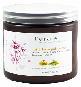 L'emarie Hair Mask Conditioner Treatment With Bentonite Clay and Morrocan Argan Oil 16 Ounces