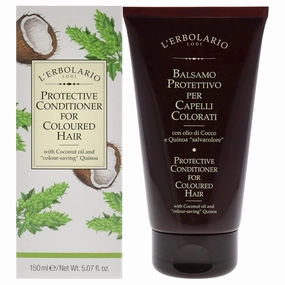 L'Erbolario Protective Conditioner for Colored Hair - Hair Conditioner for Women and Men with Coconut Oil, Quinoa - Hydrating, Lightweight - 5.1 oz