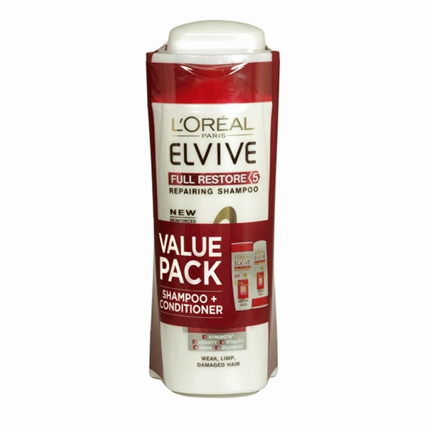 L'Oreal Paris Elvive Full Restore 5 Repairing Shampoo And Conditioner Value Pack 250 ml