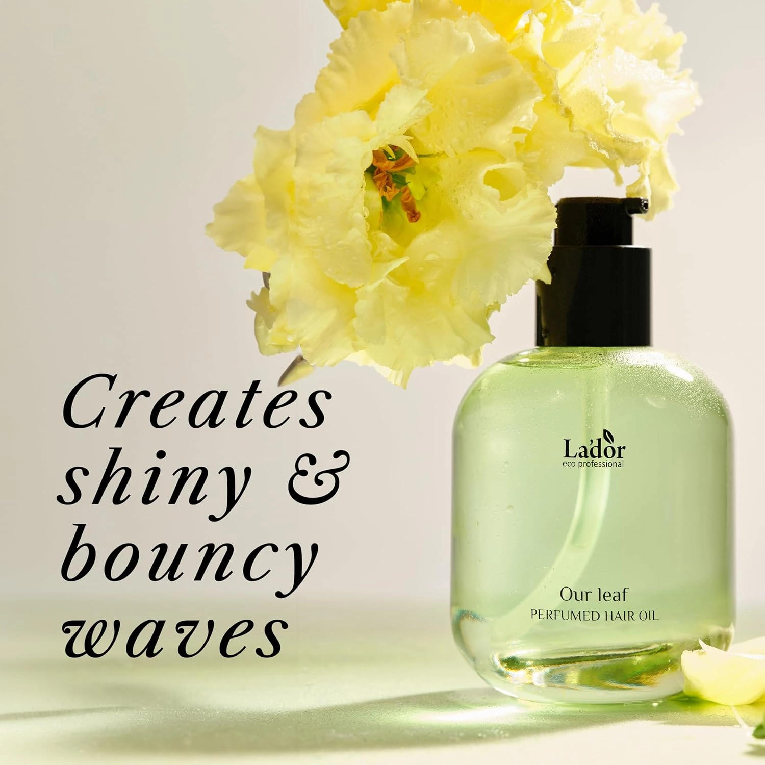 LA'DOR Hair Perfume Oil for Damaged Permed Hair - Anti-Frizz Nourishing Fragrance Glassy Shiny Oil Serum Leave-In Conditioner Hold Curls & Waves Bouncy No Alcohol 1 Fl Oz 04 Our Leaf LADOR Korean