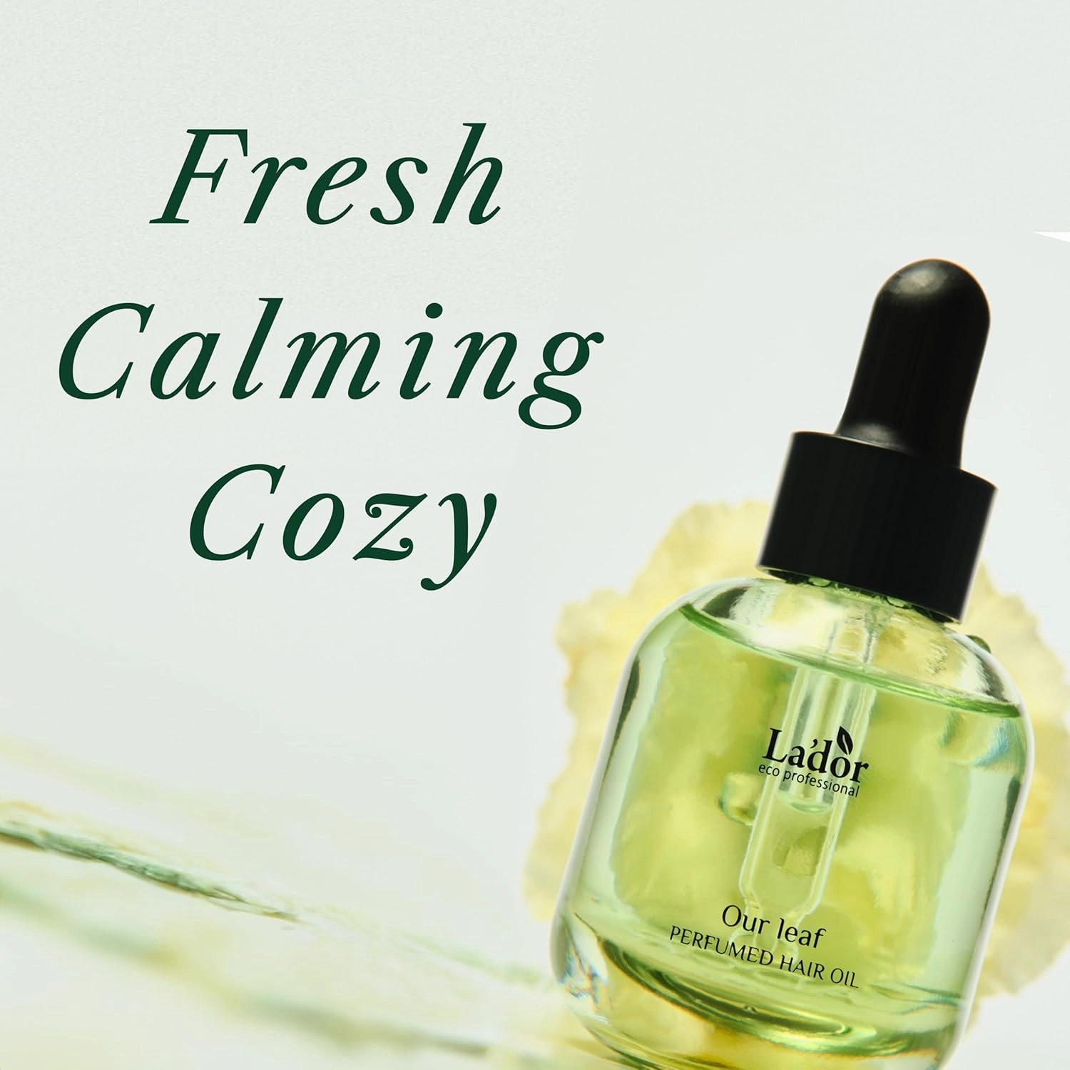LA'DOR Hair Perfume Oil for Damaged Permed Hair - Anti-Frizz Nourishing Fragrance Glassy Shiny Oil Serum Leave-In Conditioner Hold Curls & Waves Bouncy No Alcohol 1 Fl Oz 04 Our Leaf LADOR Korean