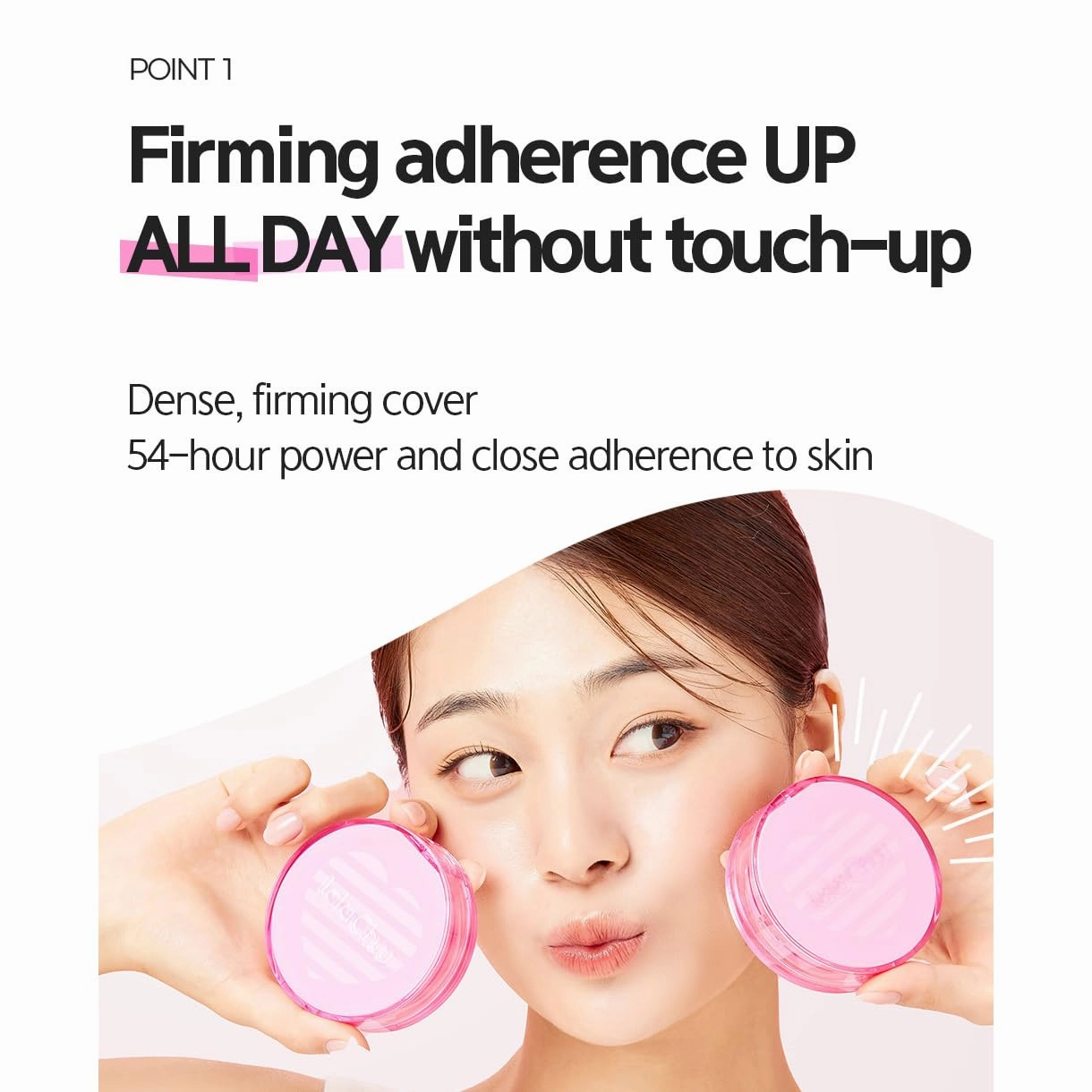 LALACHUU Tension DX Cushion Foundation Hydrating & Firming 54-Hour Long-Lasting Coverage, Matte Glowy Hyaluronic Acid, Collagen, Made in Korea, for All Skin Types (23 Clear Bright, 0.52 Oz)