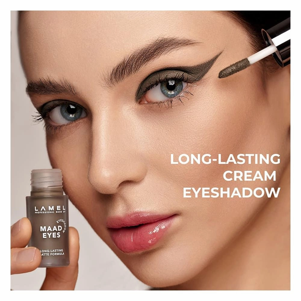LAMEL Maad Eyes Liquid Eyeshadow, Long Lasting Waterproof Matte Eye Tint, 403 Savage