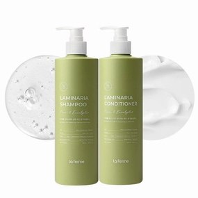 Laminaria Thickening Shampoo & Damaged Hair Care Conditioner with Organic ingredients, Hydrating & Moisturizing Hair, Sulfae & Paraben Free, For Women & Men, 16.9 Fl Oz (Pine & Eucalyptus)