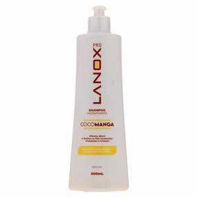 Lanox CocoManga Shampoo - Deep Hydration & Nourishment for Curly and Kinky Hair, Vegan, Paraben-Free 500ml (16.90Fl Oz)