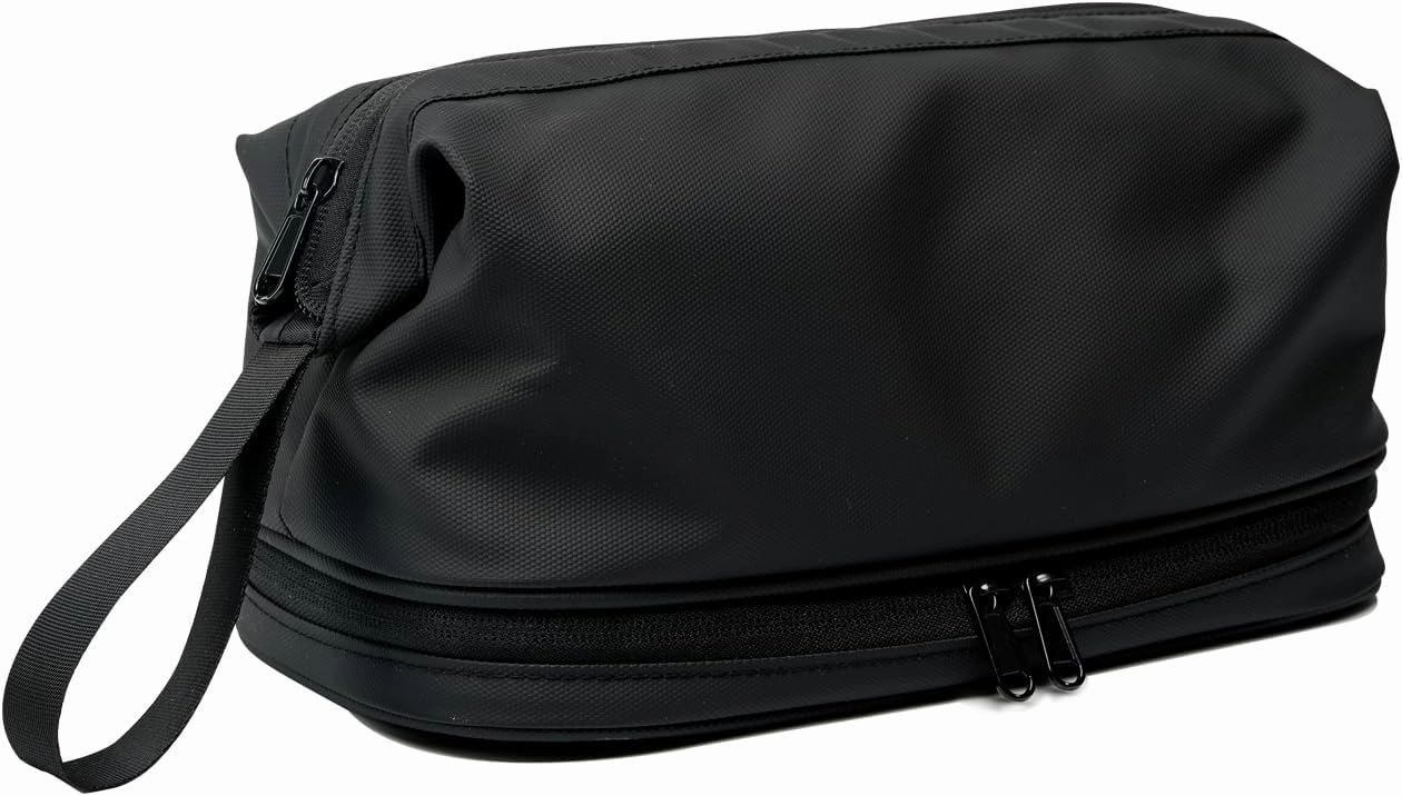 Large Travel Toiletry Bag for men women,Makeup Organizer Bag, Dopp Kit,Waterproof Hanging Cosmetic Bag for Toiletries Accessories(Black)